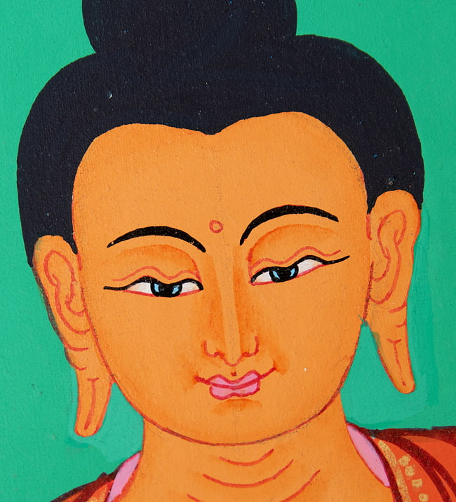 一点物〕タンカ - 釈迦如来（ゴータマ・ブッダ）[30cm x 40cm] の通販