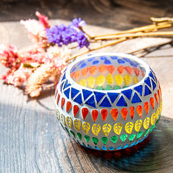 ホワイトモザイクキャンドルホルダー - しずく 小 の通販 - TIRAKITA.COM