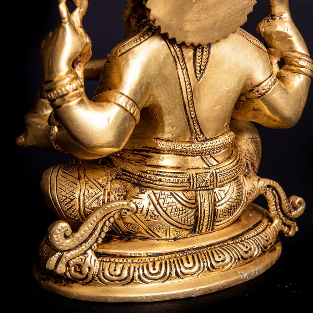 ブラス製 座りガネーシャ像[23cm] の通販[送料無料] - TIRAKITA.COM