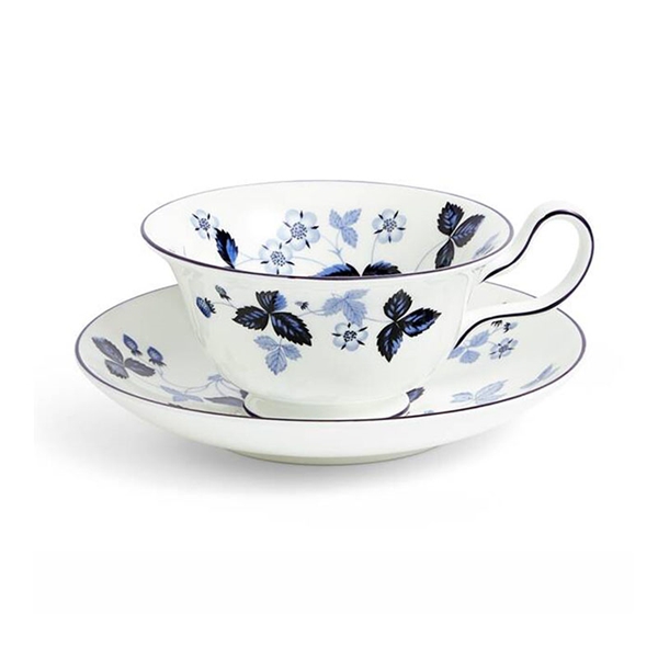 ウェッジウッド】ストロベリー インクブルー ティーカップ＆ソーサー