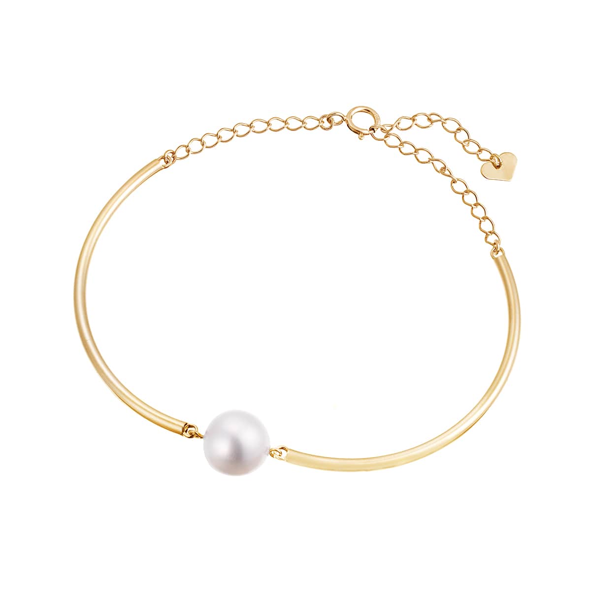 K10イエローゴールド淡水パールブレスレット（8.5mm）(RBL335