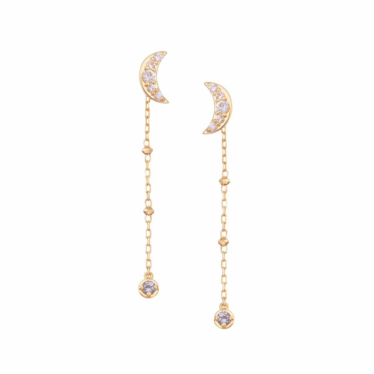 K10イエローゴールドタンザナイトピアス(RPE166-004)|TSUTSUMI