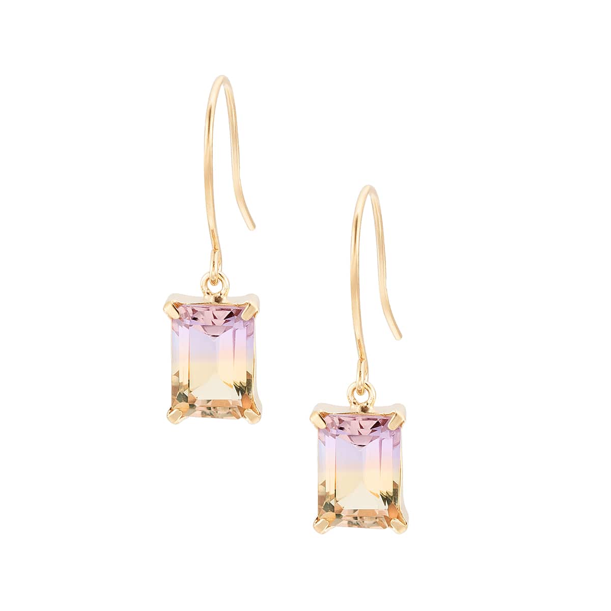 K10イエローゴールドアメトリンピアス(RPE560-003)|TSUTSUMI