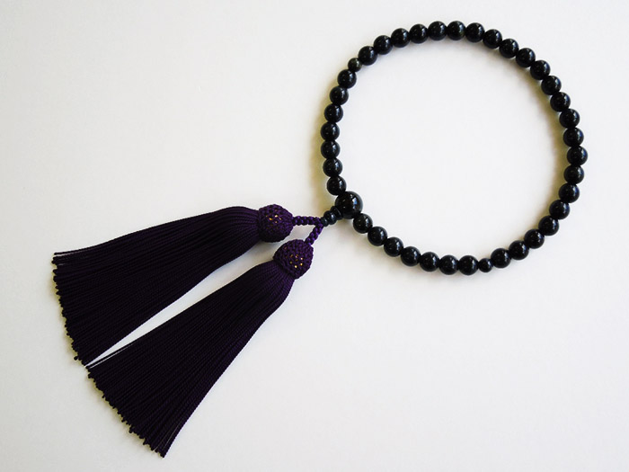 紺虎目石7mm片手数珠二五房共仕立 お数珠の安田念珠店へ｜総本山御用達