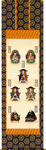 仏書・仏画の掛け軸 山村観峰作 親鸞七高僧