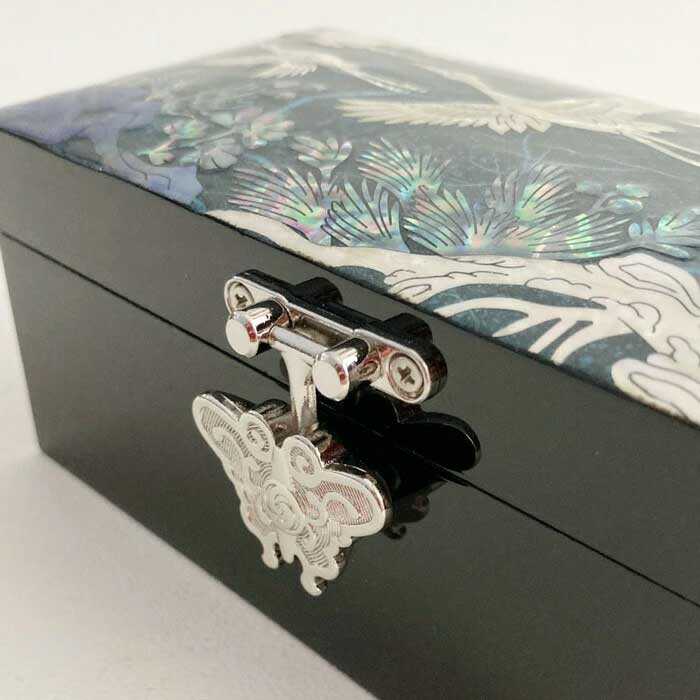 螺鈿の高級ジュエリーボックス・韓国高級螺鈿宝石箱-青鶴 名刺入・小物