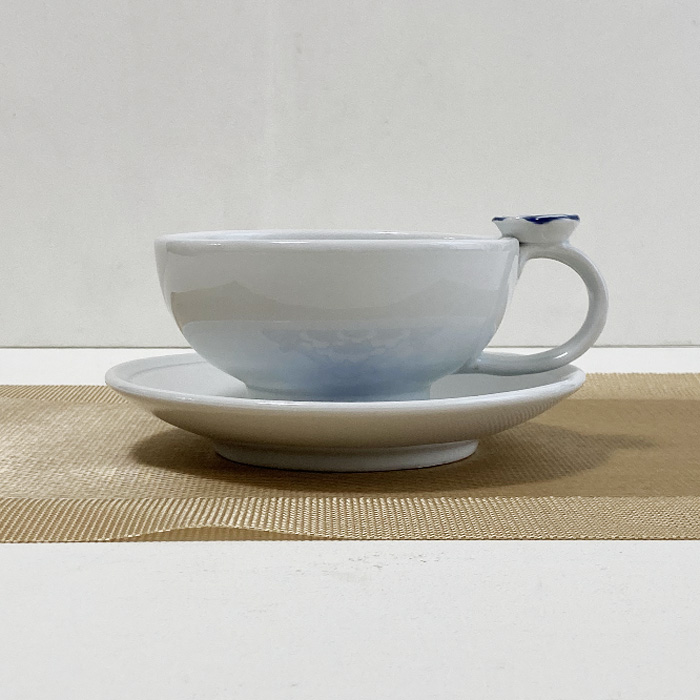 カップ&ソーサー手作りの白磁器大スープ、コーヒーカップ、韓国伝統茶