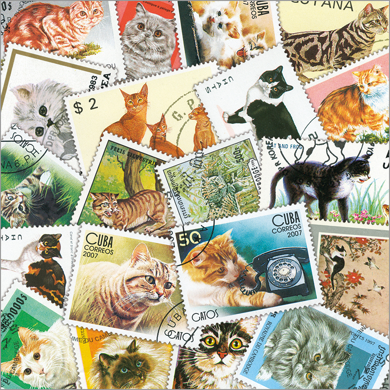 切手・趣味の通信販売｜スタマガネット ネコ 100種(100種): 外国切手