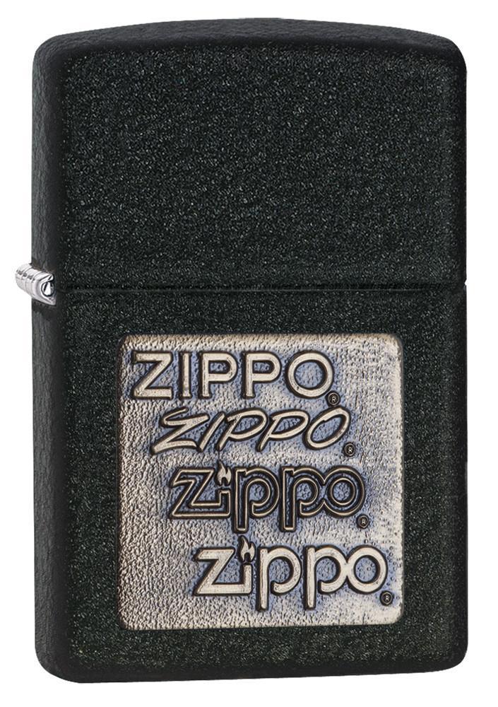 362 Black Crackle Gold Zippo Logo < USA Decorated < LIGHTERS | zippo