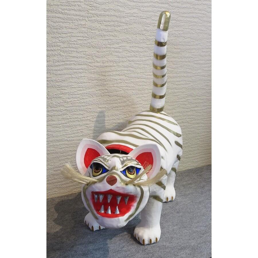 福を招く張子の虎＞端午の節句の縁起物/白虎 大サイズ/人形の松川