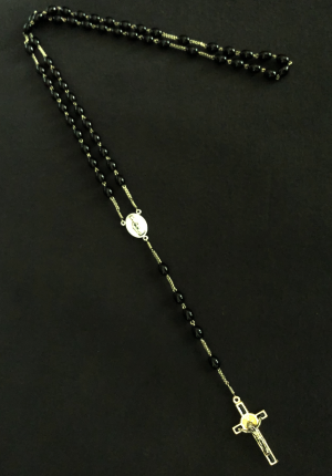 長崎編みロザリオ（黒）｜聖母の騎士社オンライン