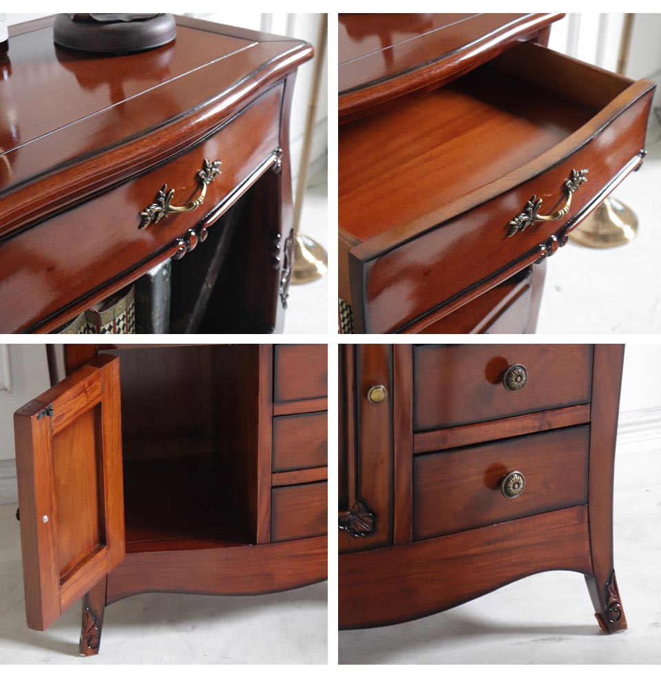 電話台 ファックス台 幅60cm テレフォーノチェスト｜高級マホガニー