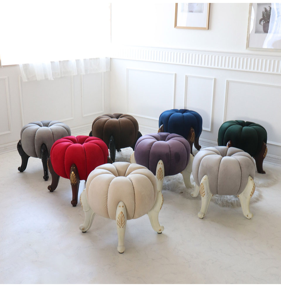 パンプキンスツール かぼちゃ チェア オットマン アンティーク調