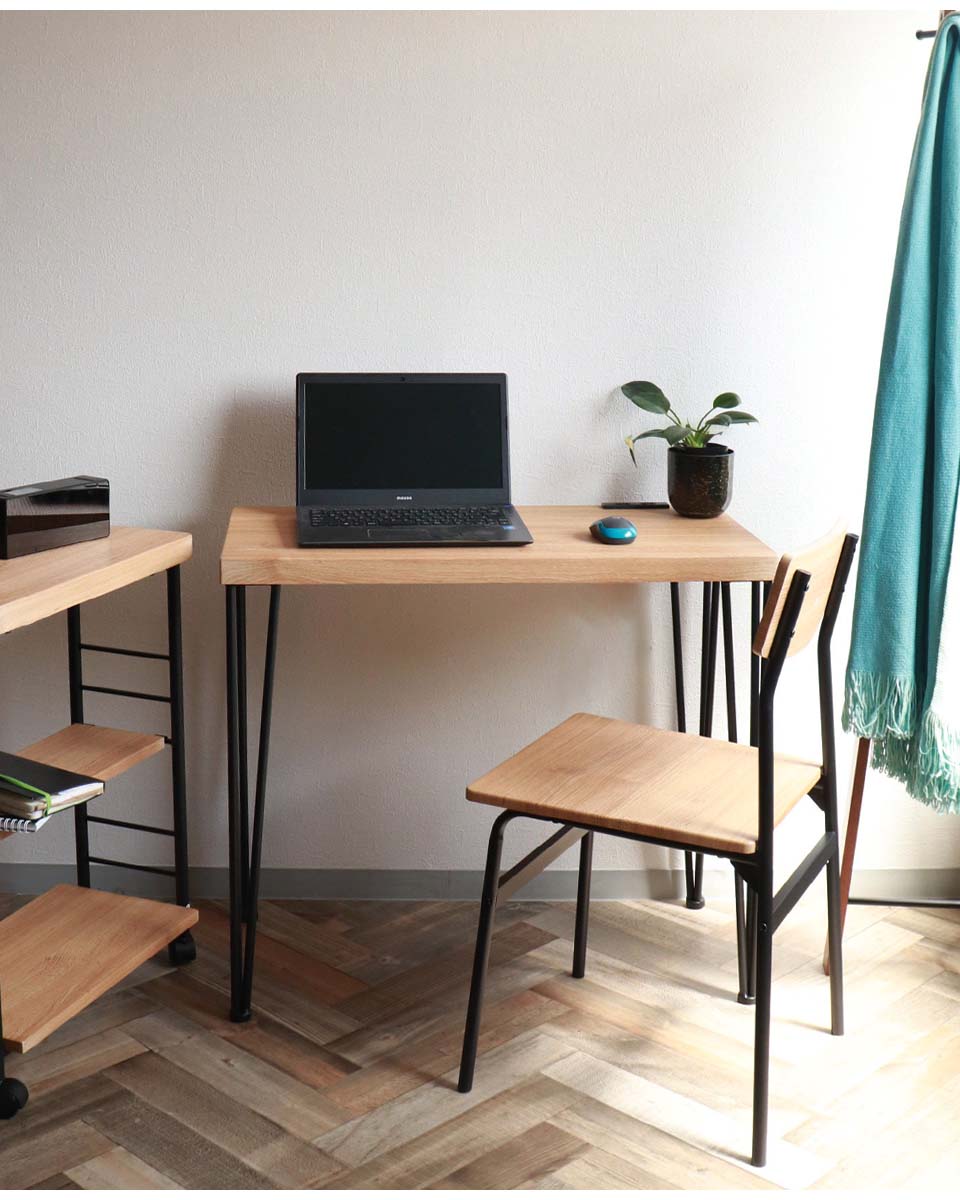 デスクチェアセット コンパクト 在宅ワーク おしゃれ コンセント付き