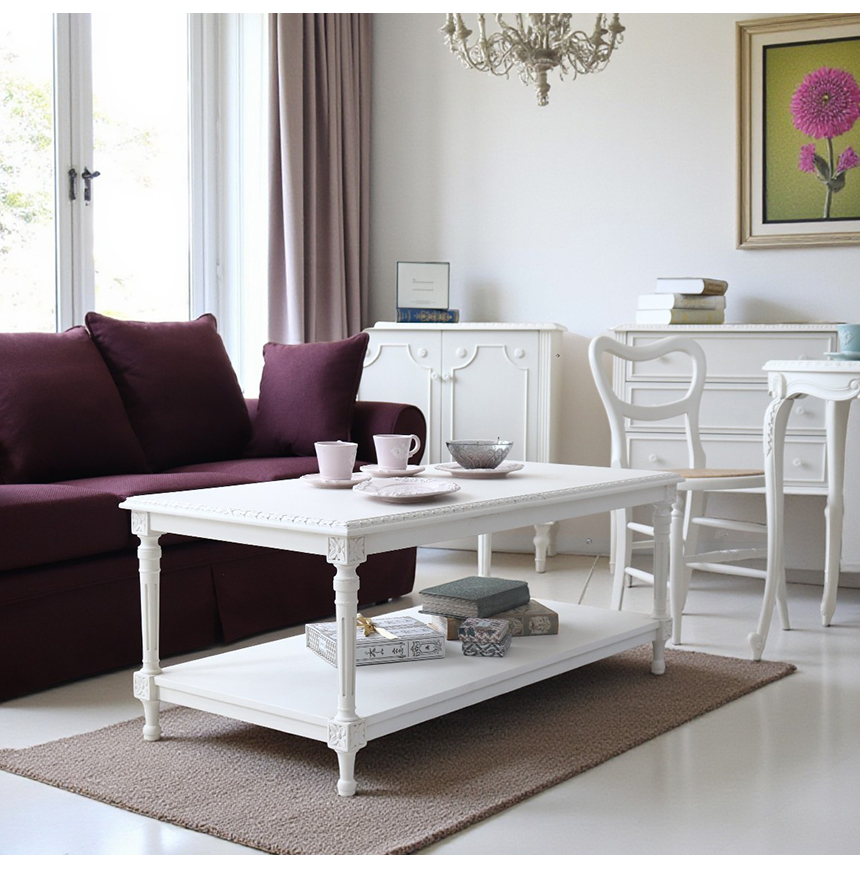 フレンチテイスト カントリーグレース センターテーブル 幅120cm