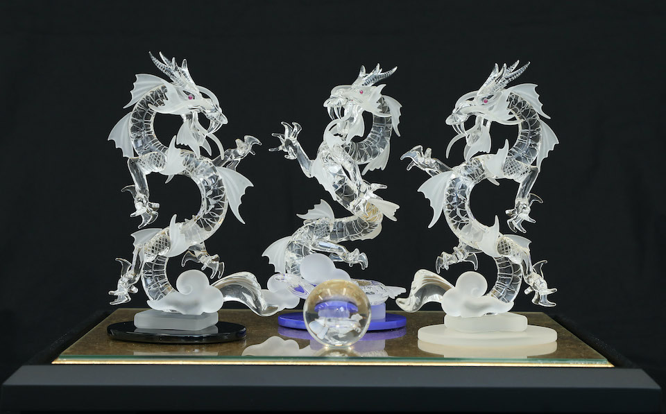 029天翔三龍神｜山梨県水晶美術彫刻協同組合