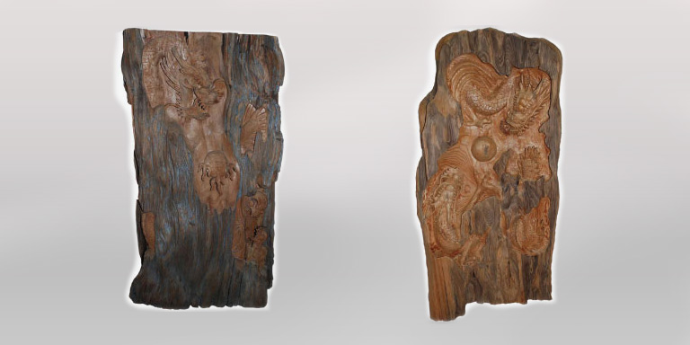 銘木屋久杉彫刻｜小林彫刻所｜仏壇、神棚、欄間、家紋の制作販売