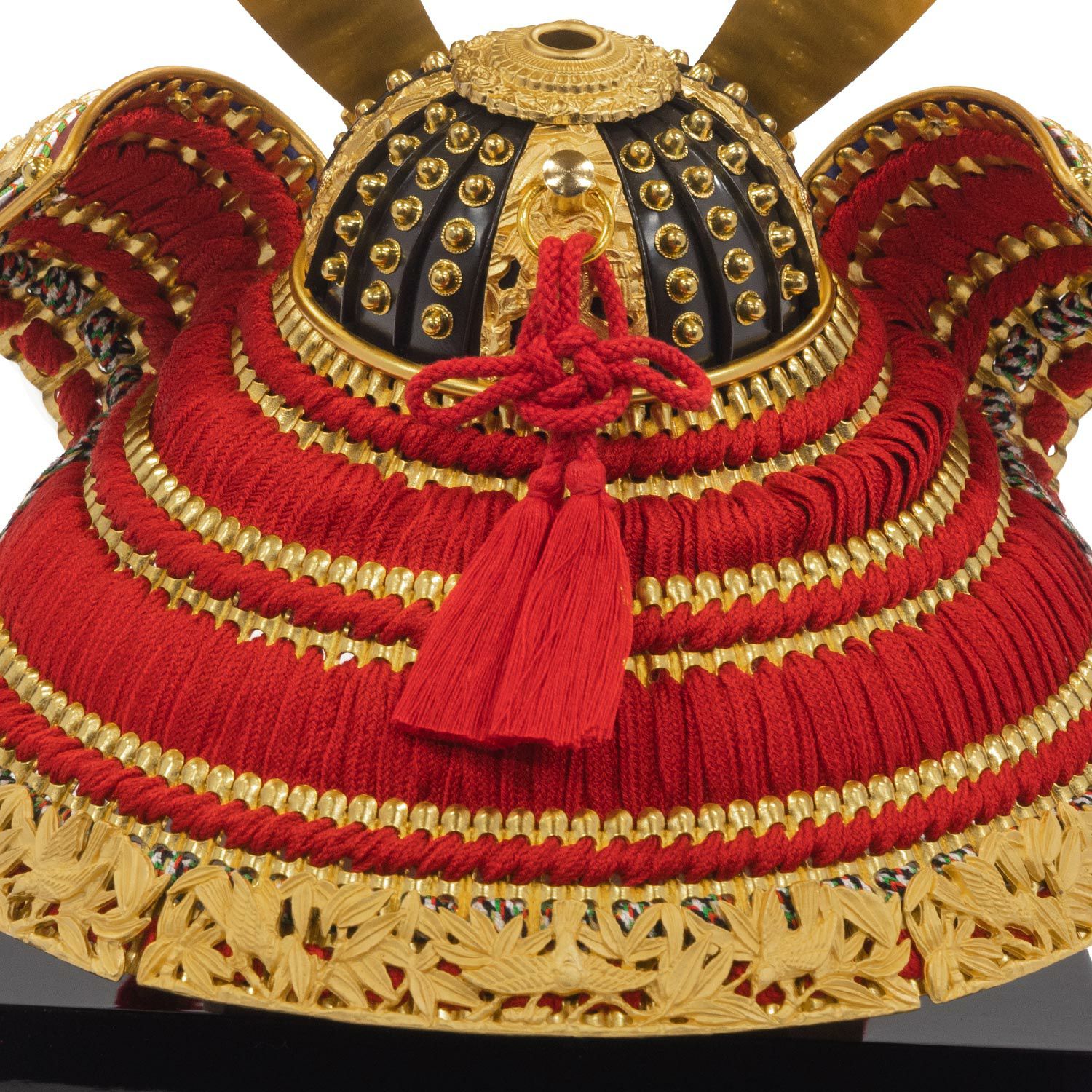 五月人形】正絹赤絲縅 純金箔押 兜10号収納箱飾り | 雛人形（ひな人形