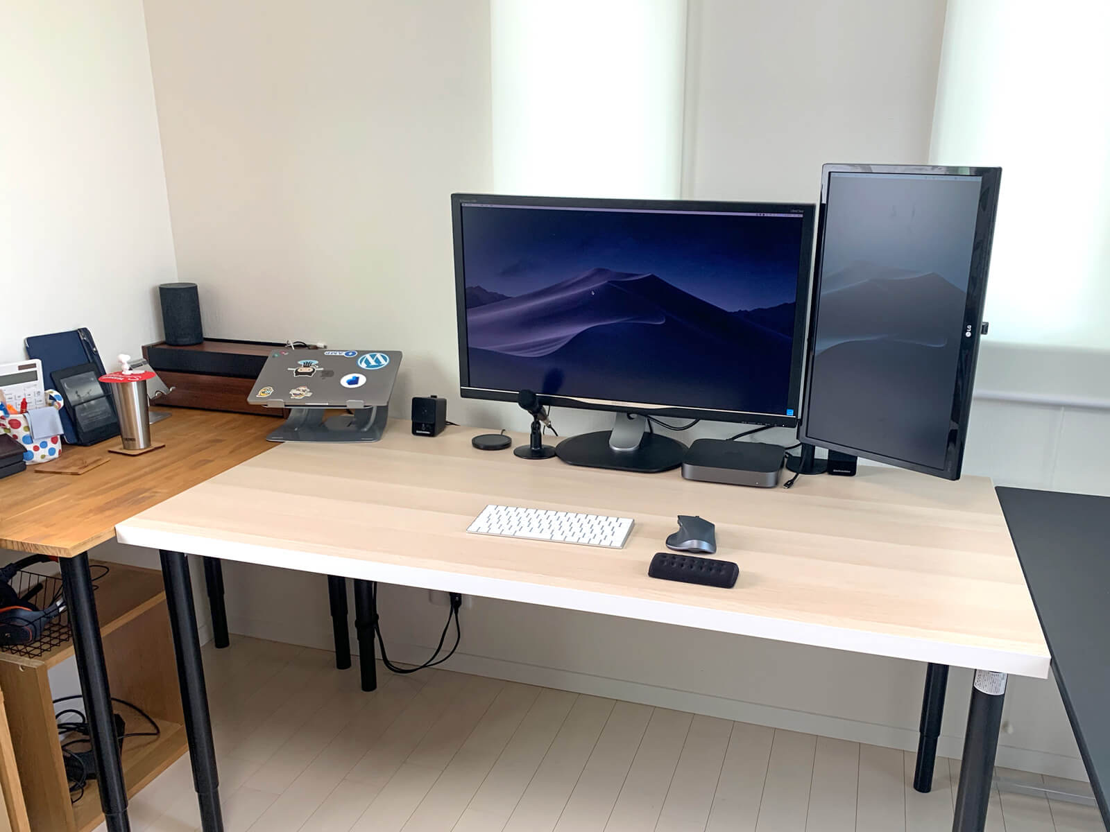 でかいモニターを快適に使う。IKEAの奥行きゆったりなデスクを買って