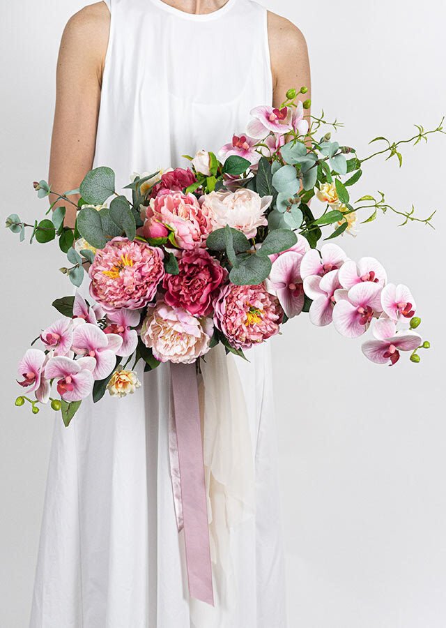 ウェディングブーケ】海外風ミックスカラーのウェディングブーケ