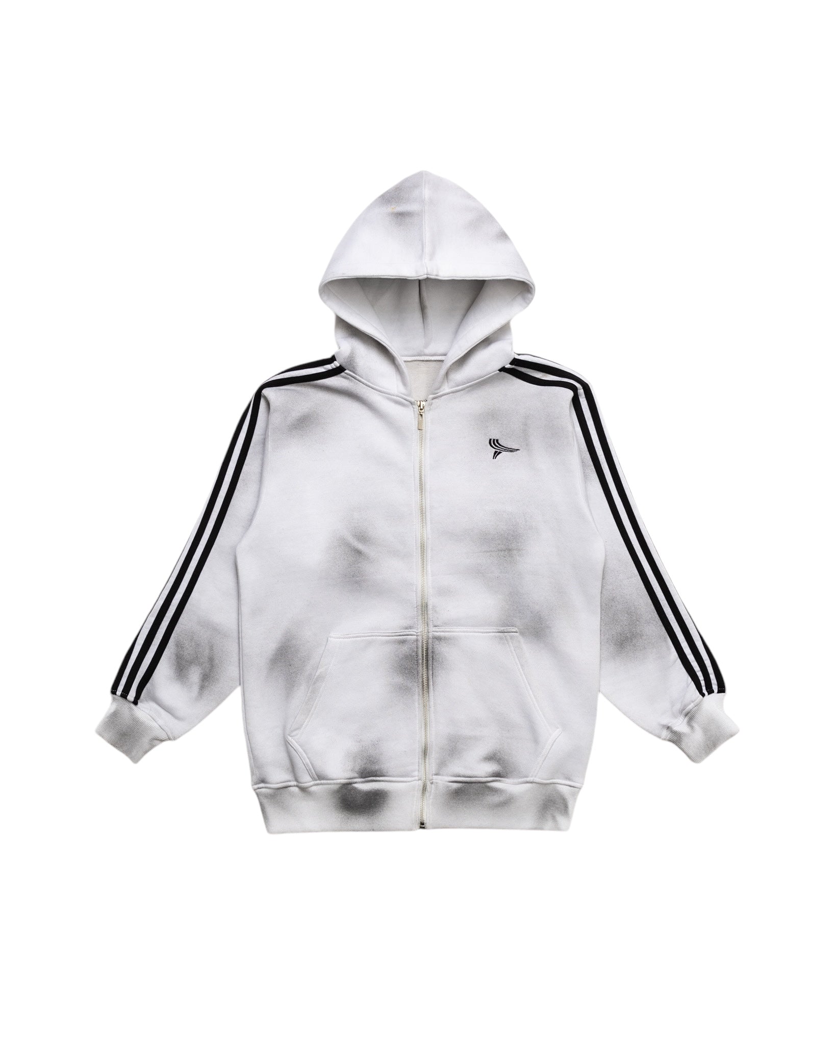 Dirty Wash 5-Stripe Logo Zip-Up | YORI