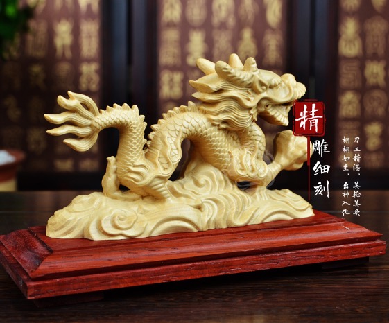 中国 ツゲ龍置物 美術品 黄楊 木製 彫刻｜輸入マート
