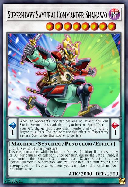 Yu-Gi-Oh! Wiki - Superheavy Samurai Commander Shanawo