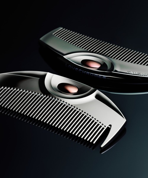 LOVECHROME（ラブクロム） ヘアブラシ K24GPツキゴールド ケース付き