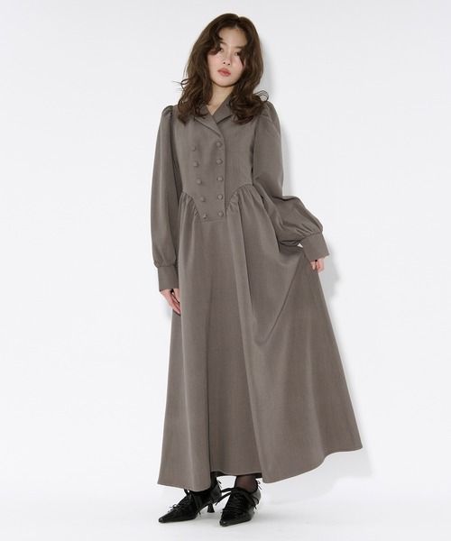 Ezick ワンピース 2way code neck トレンチデザインワンピース