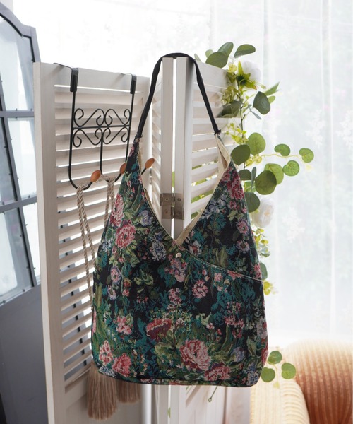 Port（ポート） トートバッグ 「 」 ゴブラン織り フラワー トート