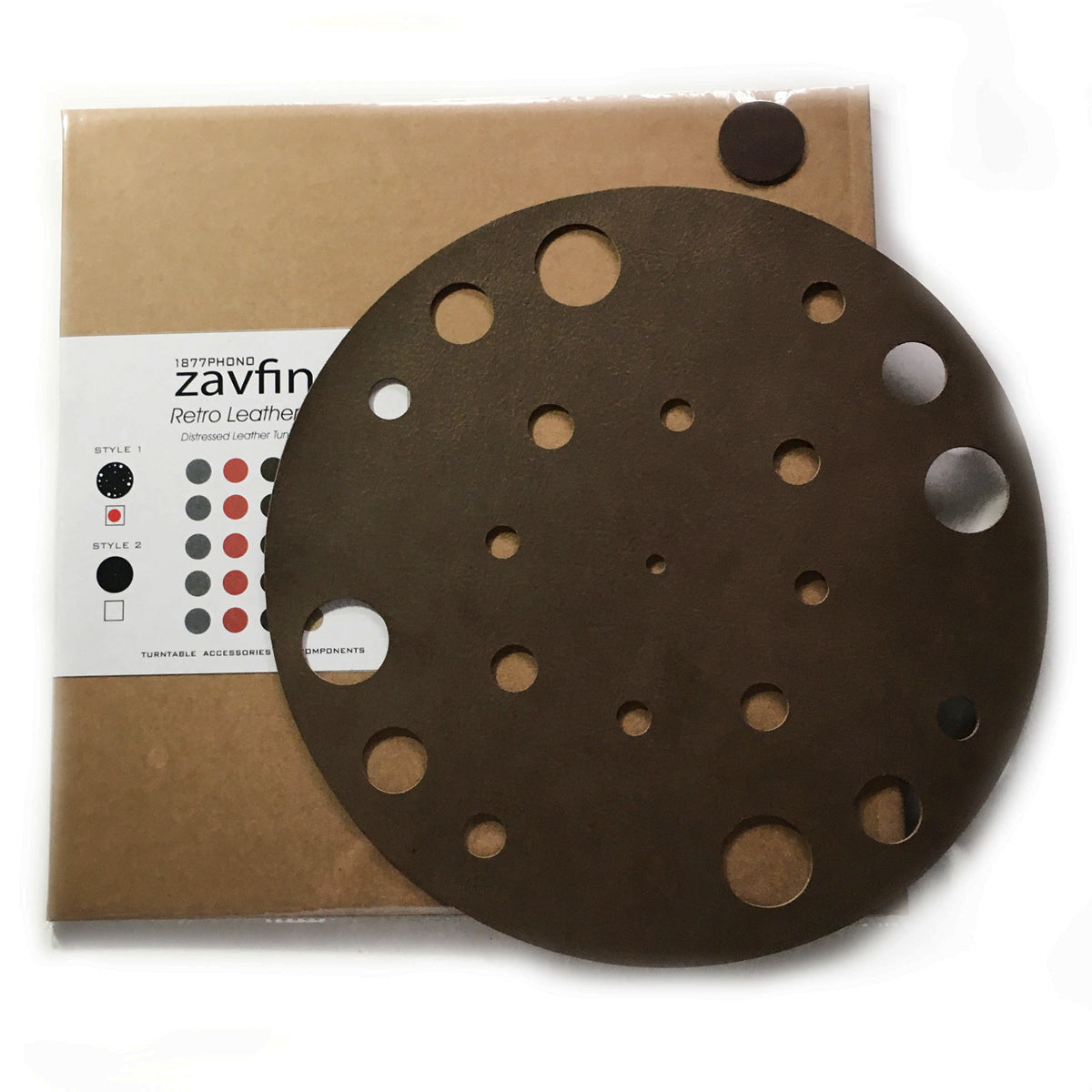 Distressed Leather Turntable Mat - ZavfinoUSA