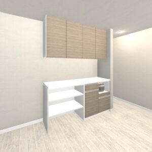 食器棚 4枚扉/引出し,ゴミ箱スペース【js04-16】｜オーダー家具