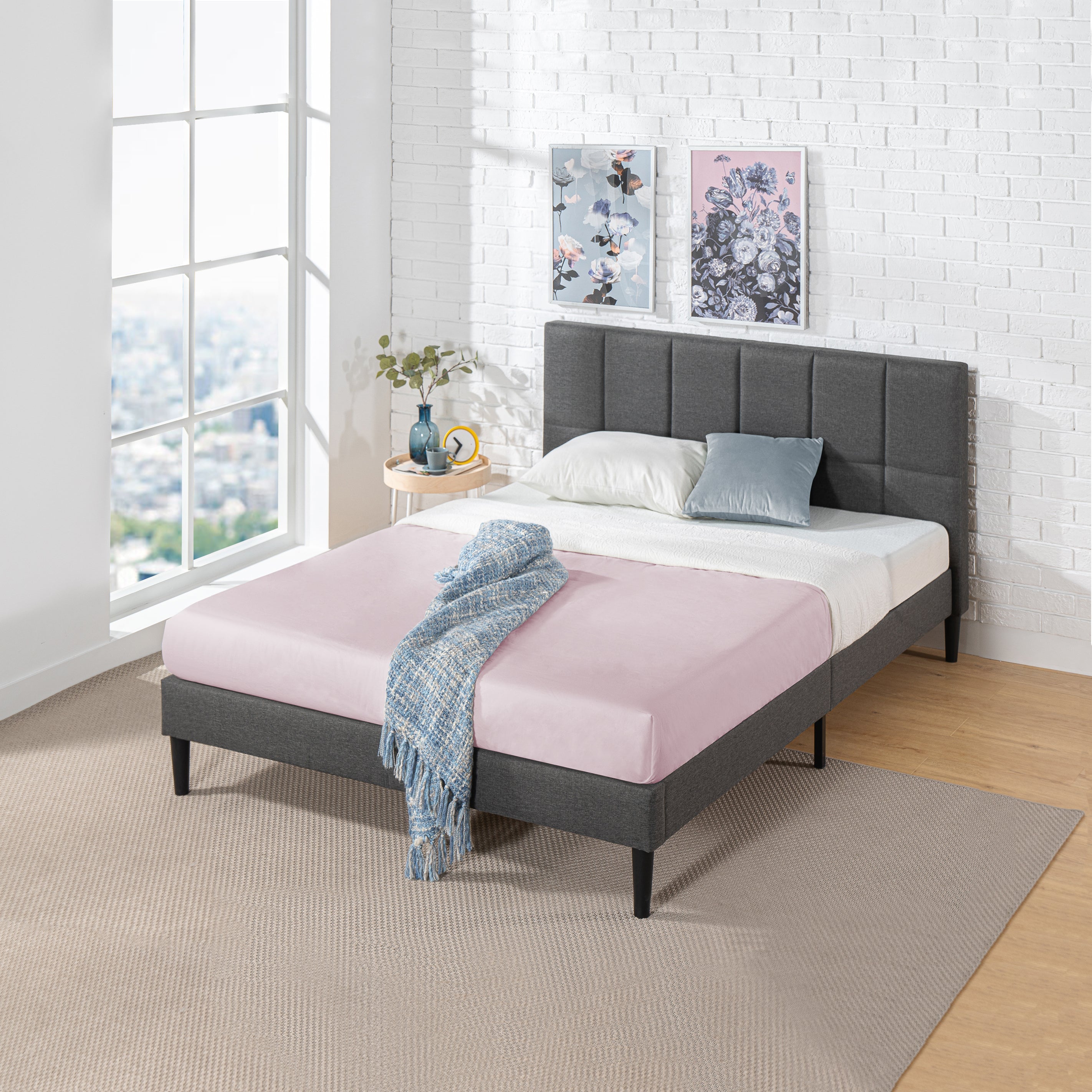 Lottie ファブリックベッドフレーム ヘッドボード付（30cm） | 【公式