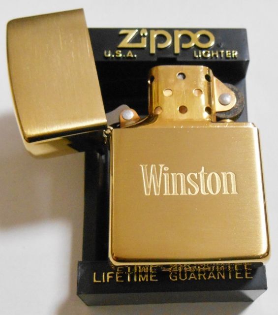 ☆ウィンストン！Winston 1992年 Solid Brass ロゴマーク ZIPPO