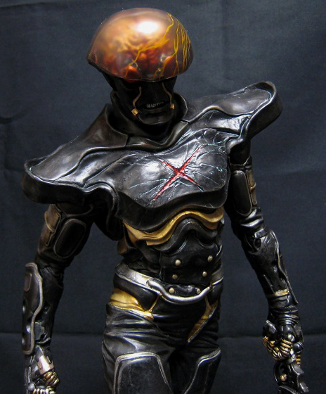 □アート・ストーム 人造人間ハカイダー ソフビ版リペイント 完成品□