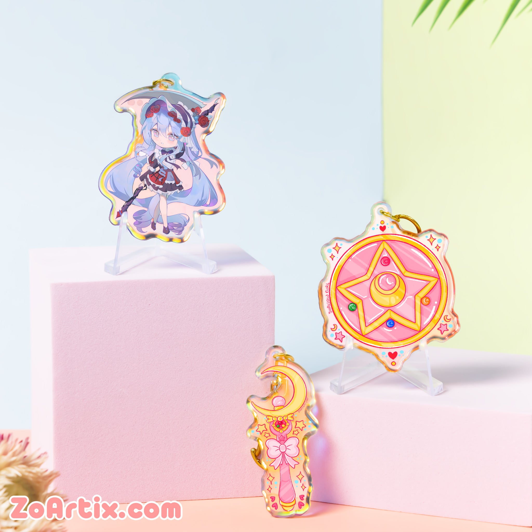 Custom Rainbow Acrylic Keychains | ZoArtix Charms Manufacturer