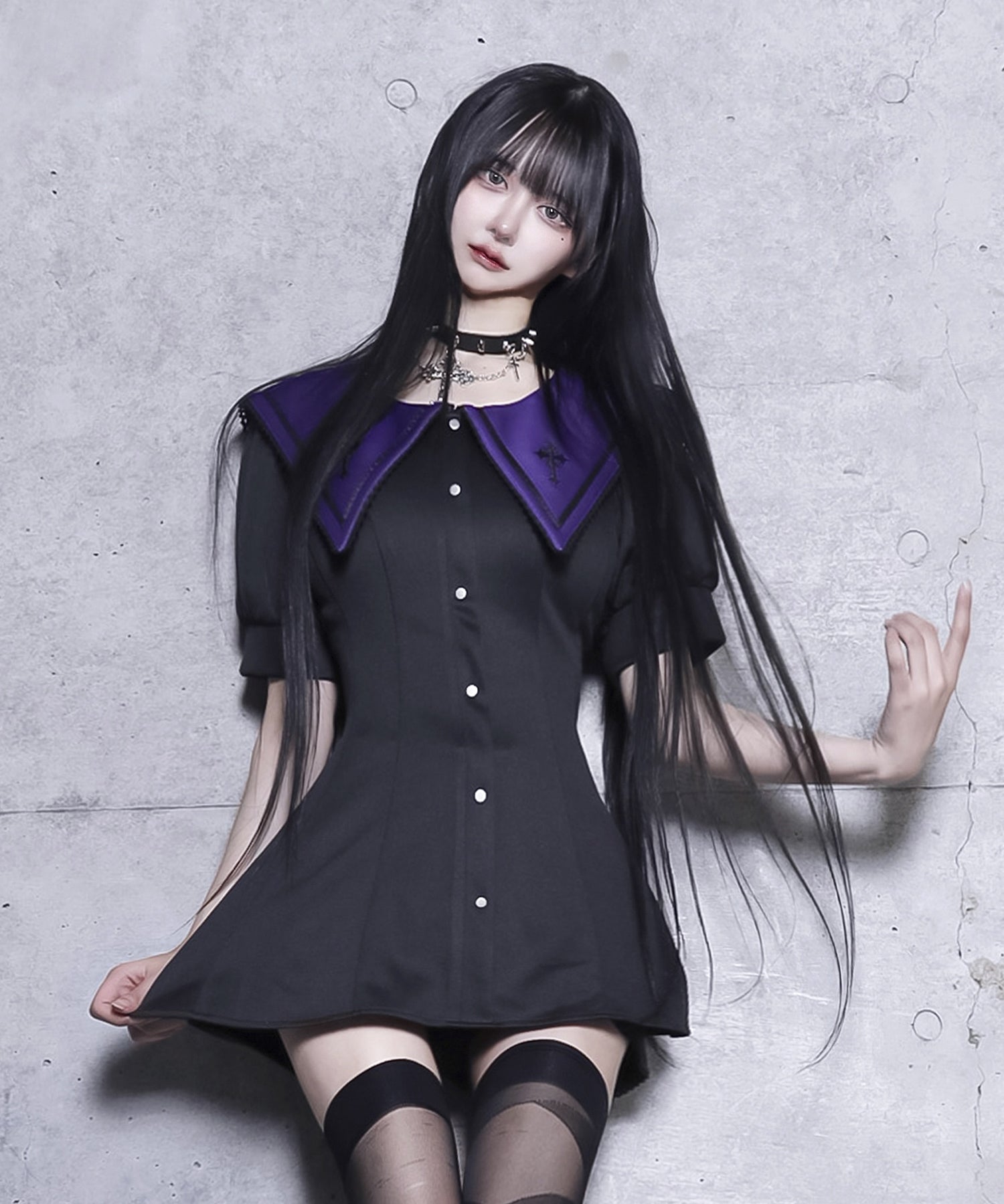 セーラー衿トップス＋ショートパンツセットアップ– A AM STUDIO