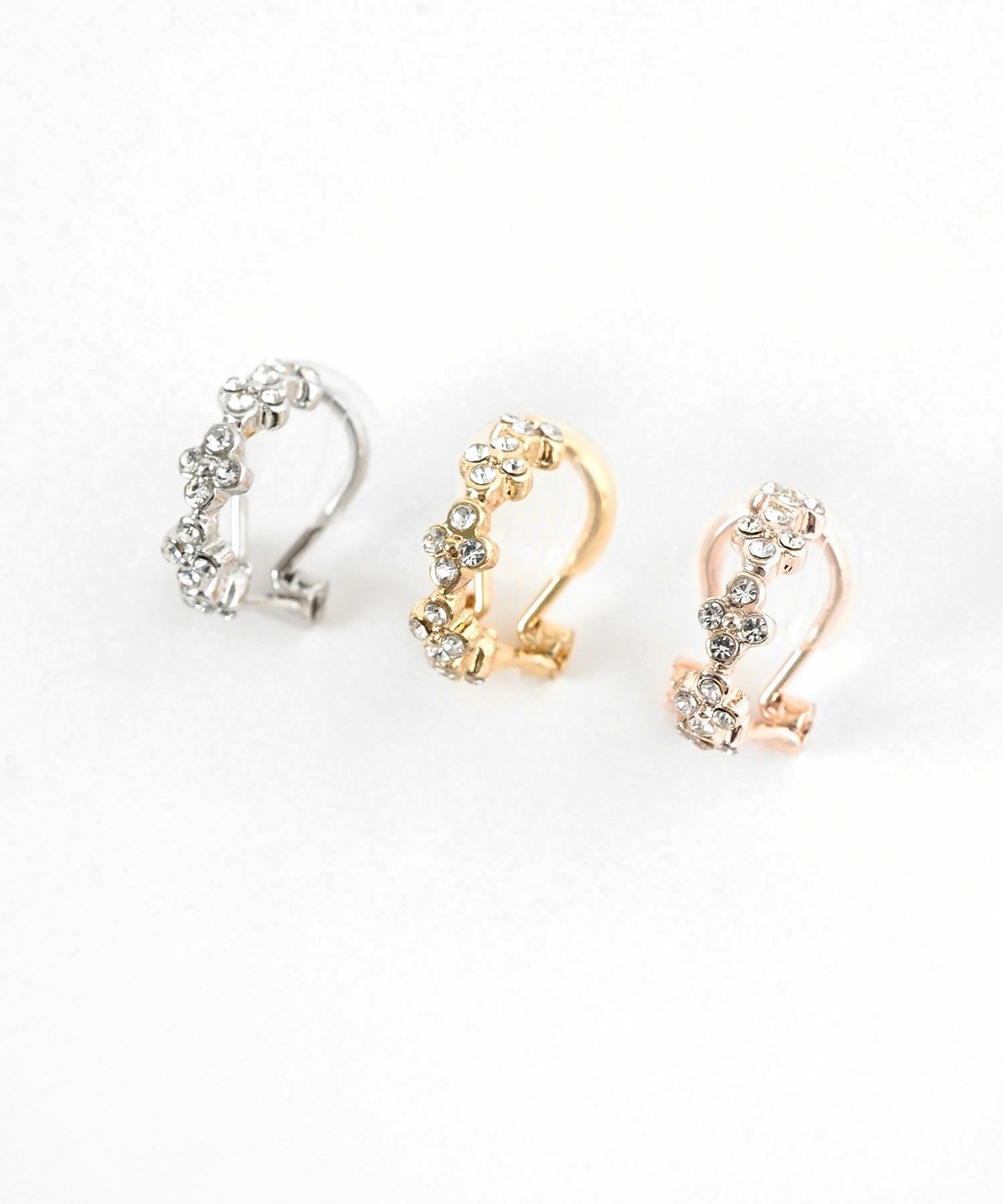 フラワーストーンフープクリップイヤリング | 【公式】MUK ONLINE SHOP