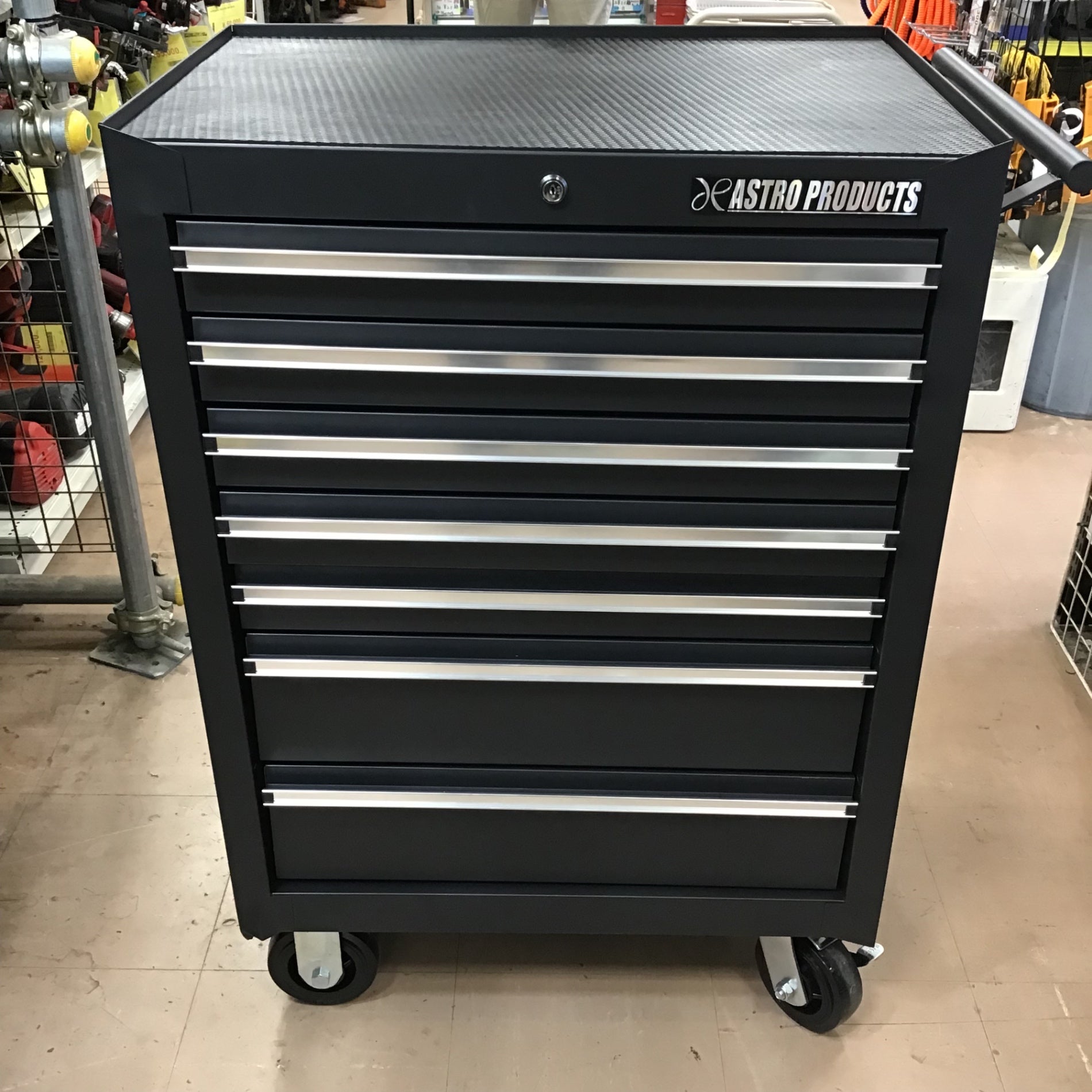 店頭受取り限定】アストロプロダクツ ロールキャビネット 7段 ブラック