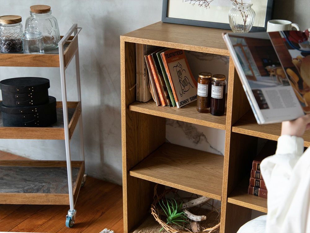 ポル ブックケース 本棚 幅85cm 奥行35 ｜a.depeche（アデペシュ)