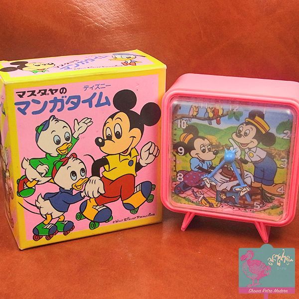 マスダヤ ディズニー マンガタイム ミッキーとミニー 時計教材 昭和