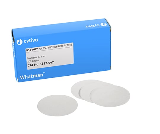 2-9612-06 ガラス繊維濾紙934-AH 4.7cm 100枚入 1827-047 【AXEL