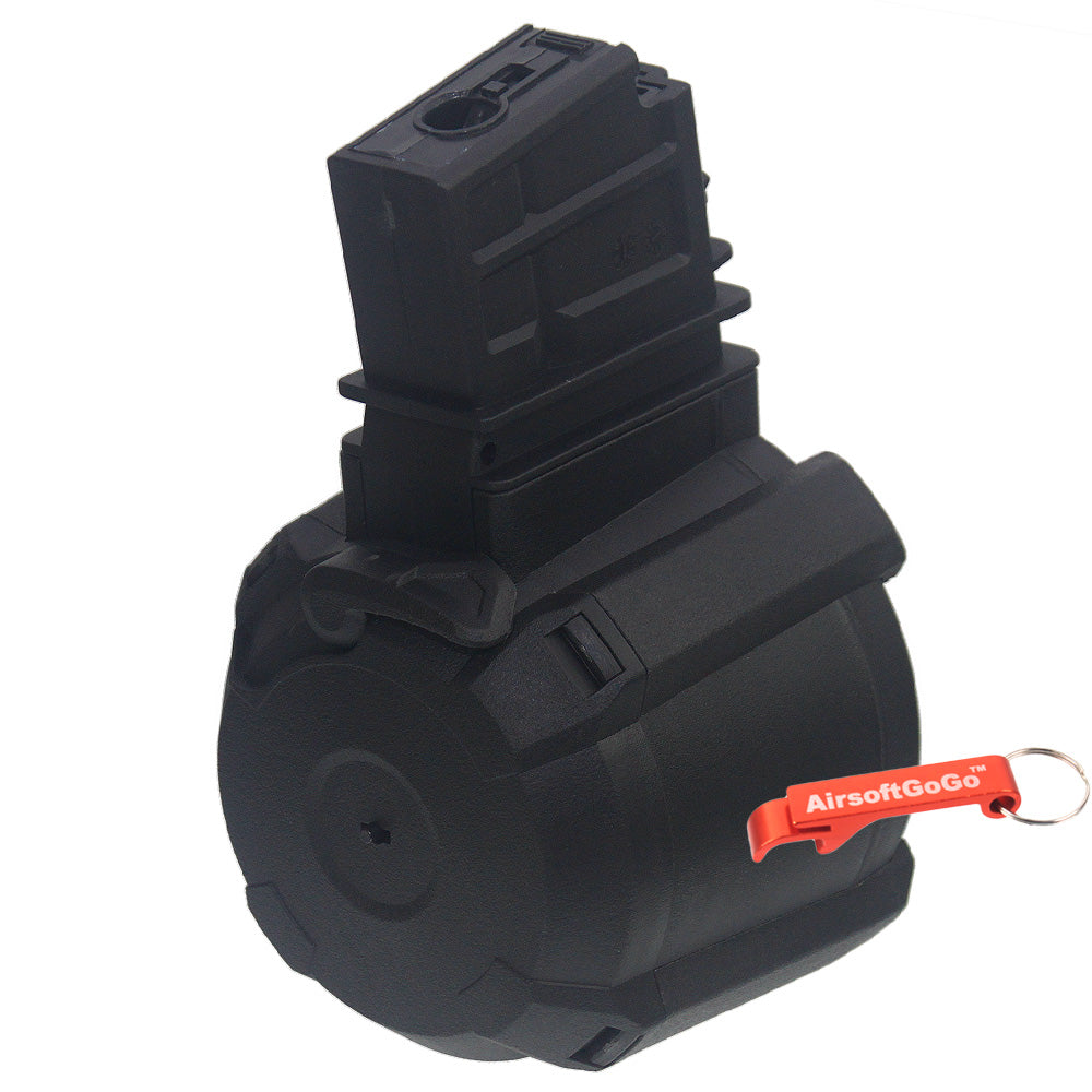 電動給弾 1000連ドラムマガジン マルイ/JG G36 SL8 電動ガン用 (黒