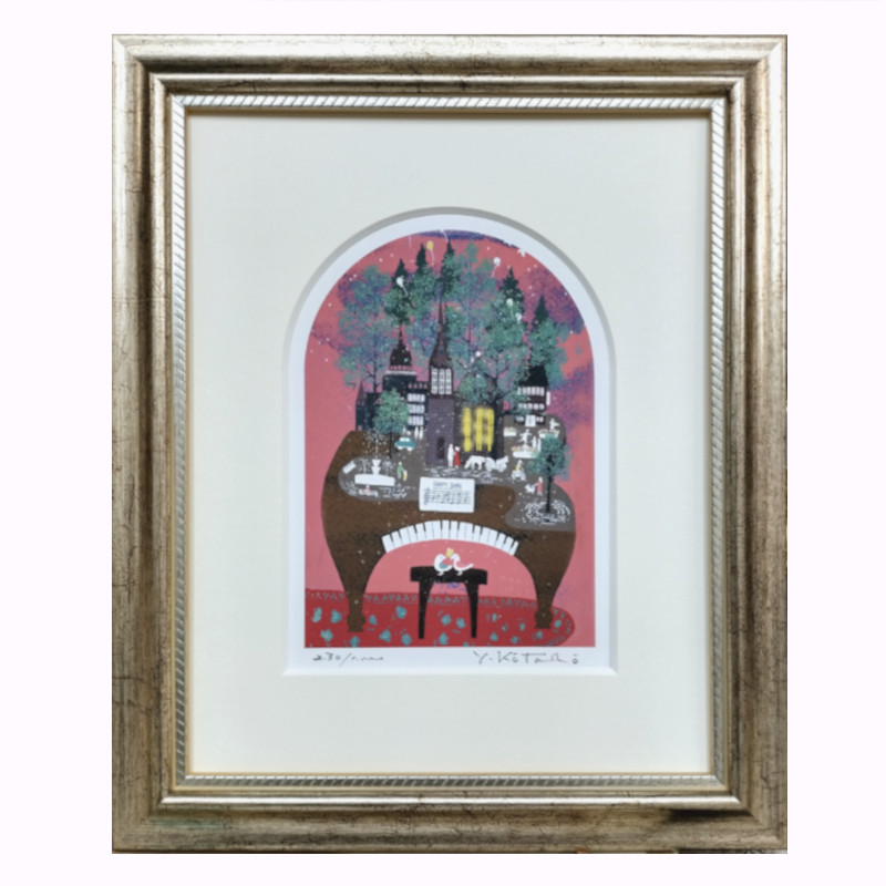 ☆吉岡浩太郎☆「 星のめぐり逢い」ジグレー版画 太子 新品！