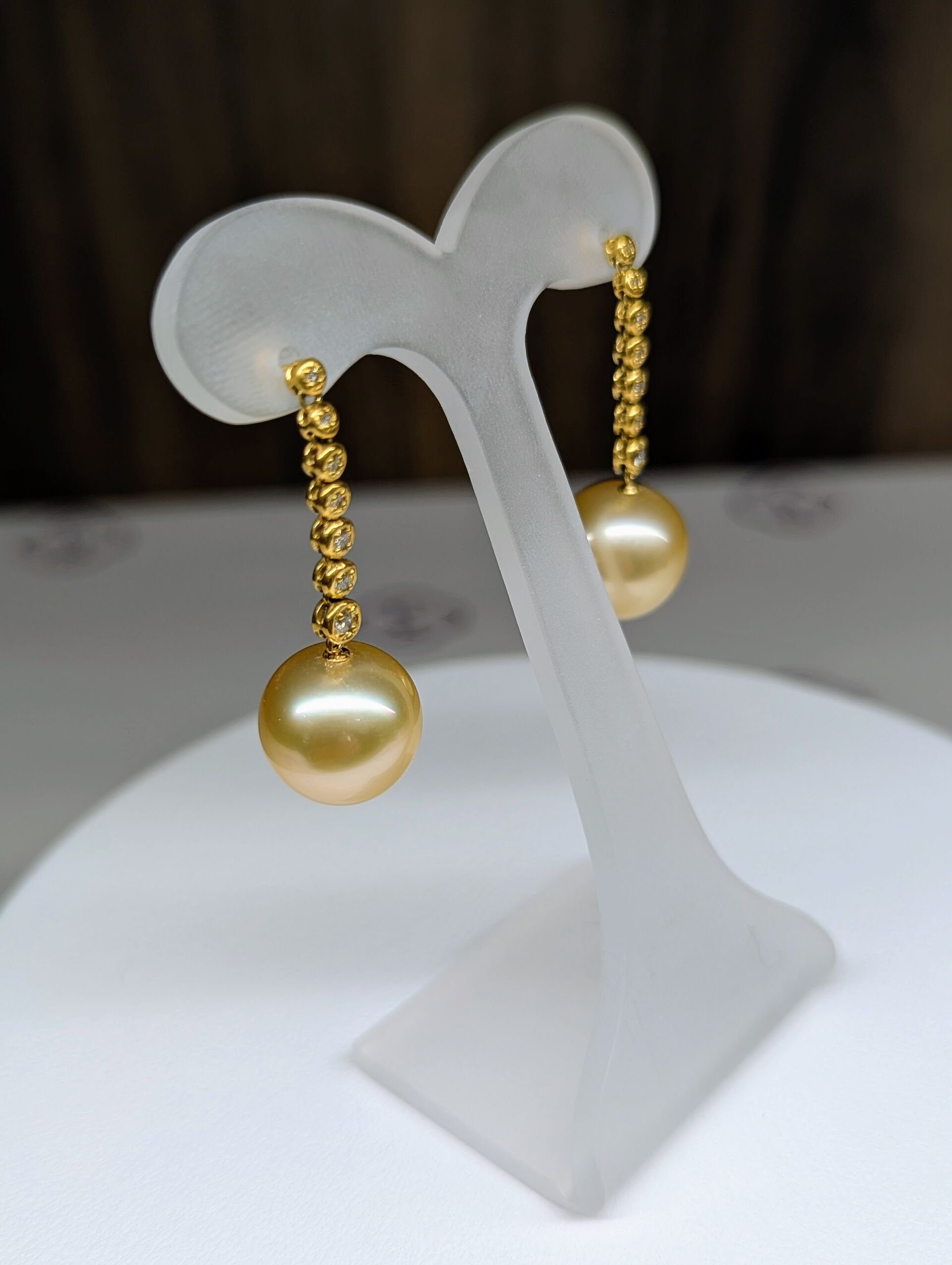 白蝶真珠ゴールド12ミリ18金ピアス | 商品紹介 | 三重県伊勢の真珠なら