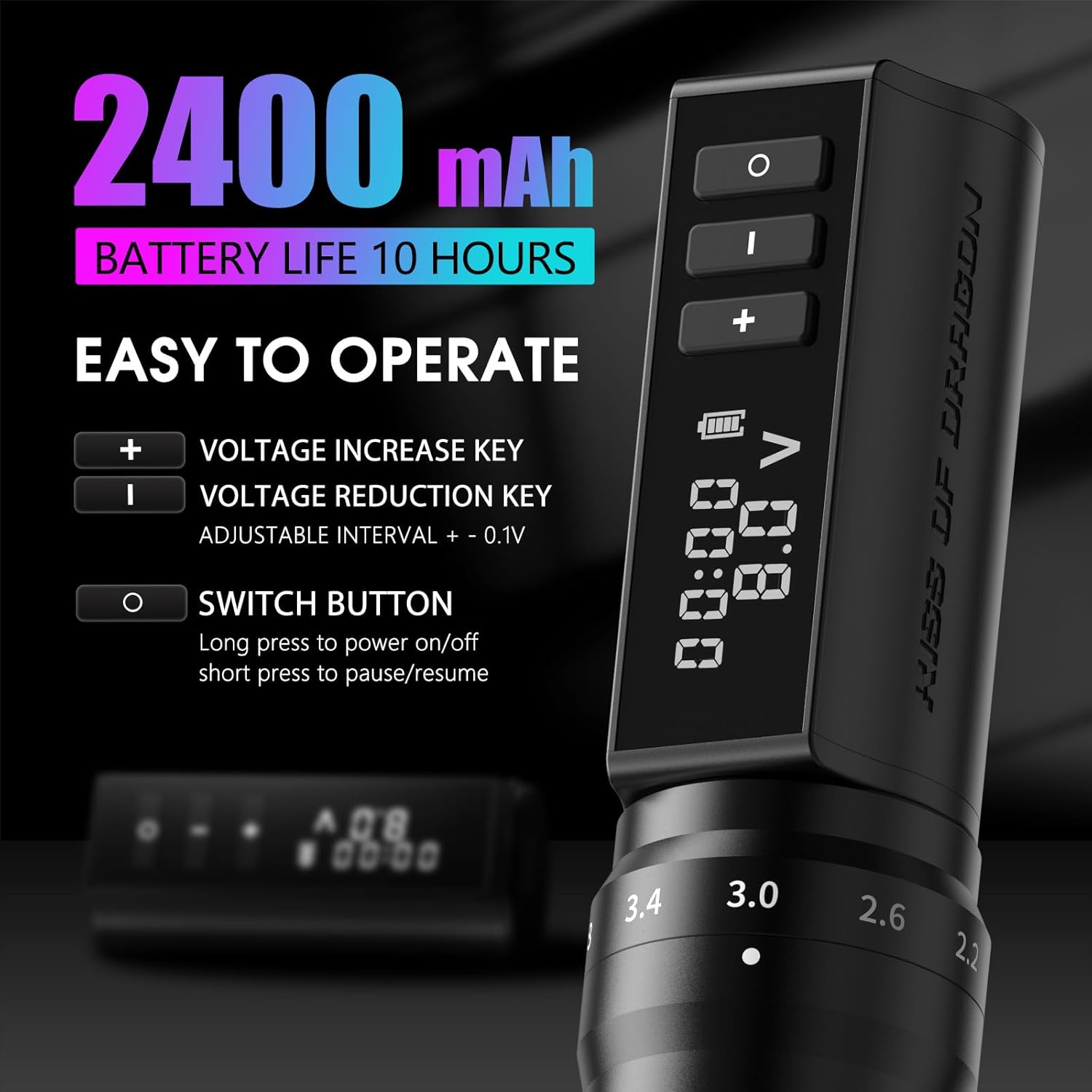 Tattoo Kit | Kiss of Dragon Wireless Tattoo Machine Kit