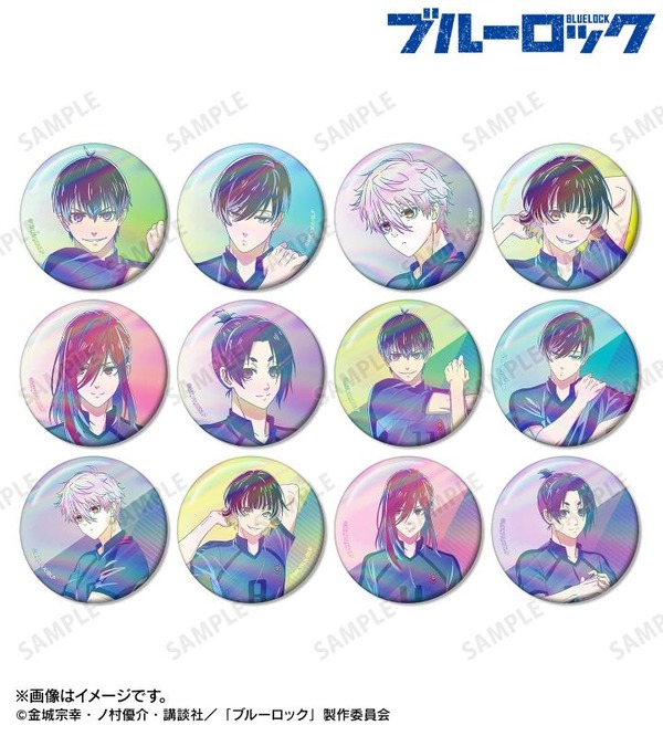 ブルーロック」潔世一や糸師凛たちが試合に備える！ オーロラ缶バッジ