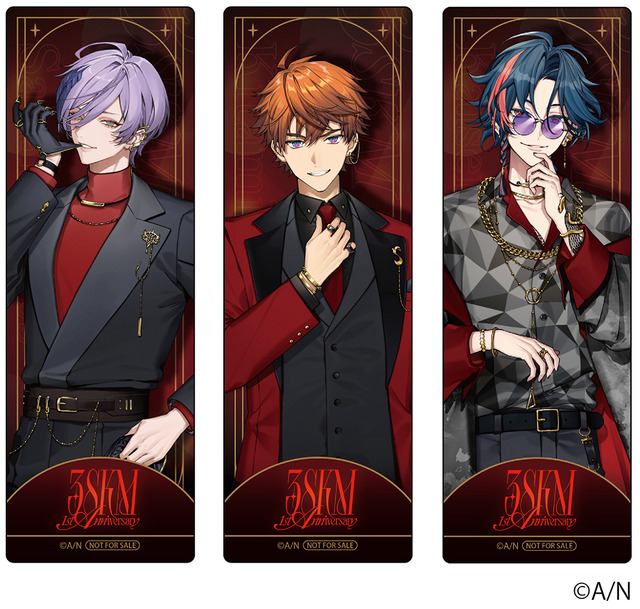 にじさんじ」所属VTuberユニット・3SKMの1周年記念グッズ登場