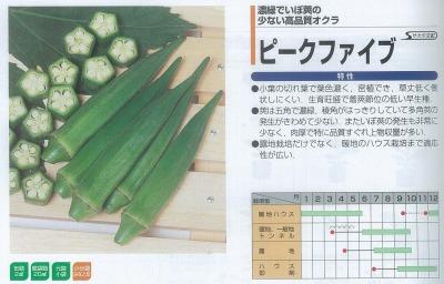 オクラ】ピークファイブ〔サカタ交配〕 | 野菜・草花の種苗の通販は