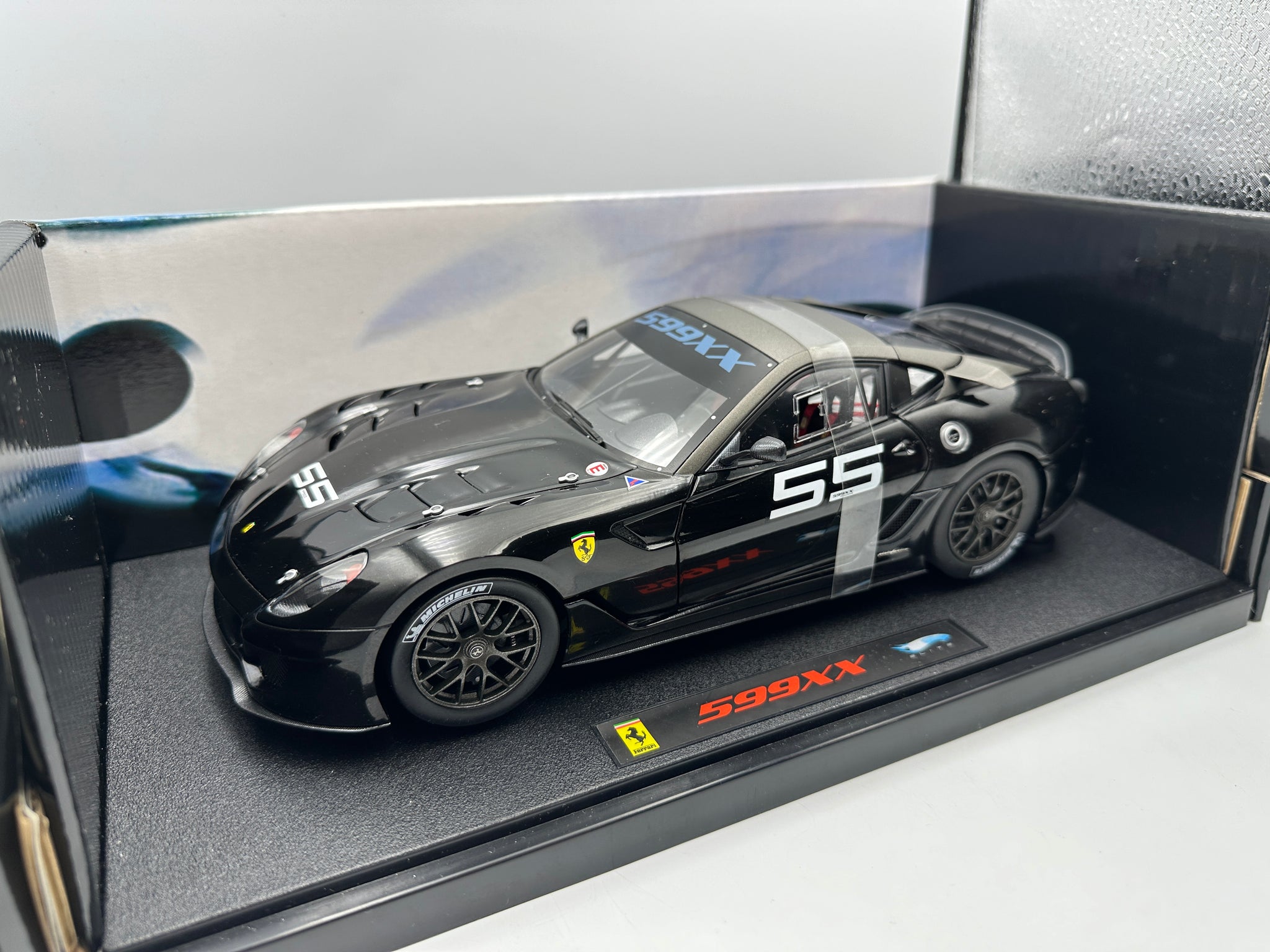 1:18 Ferrari 599XX -- #55 Black Metallic -- Hot Wheels Elite T6252